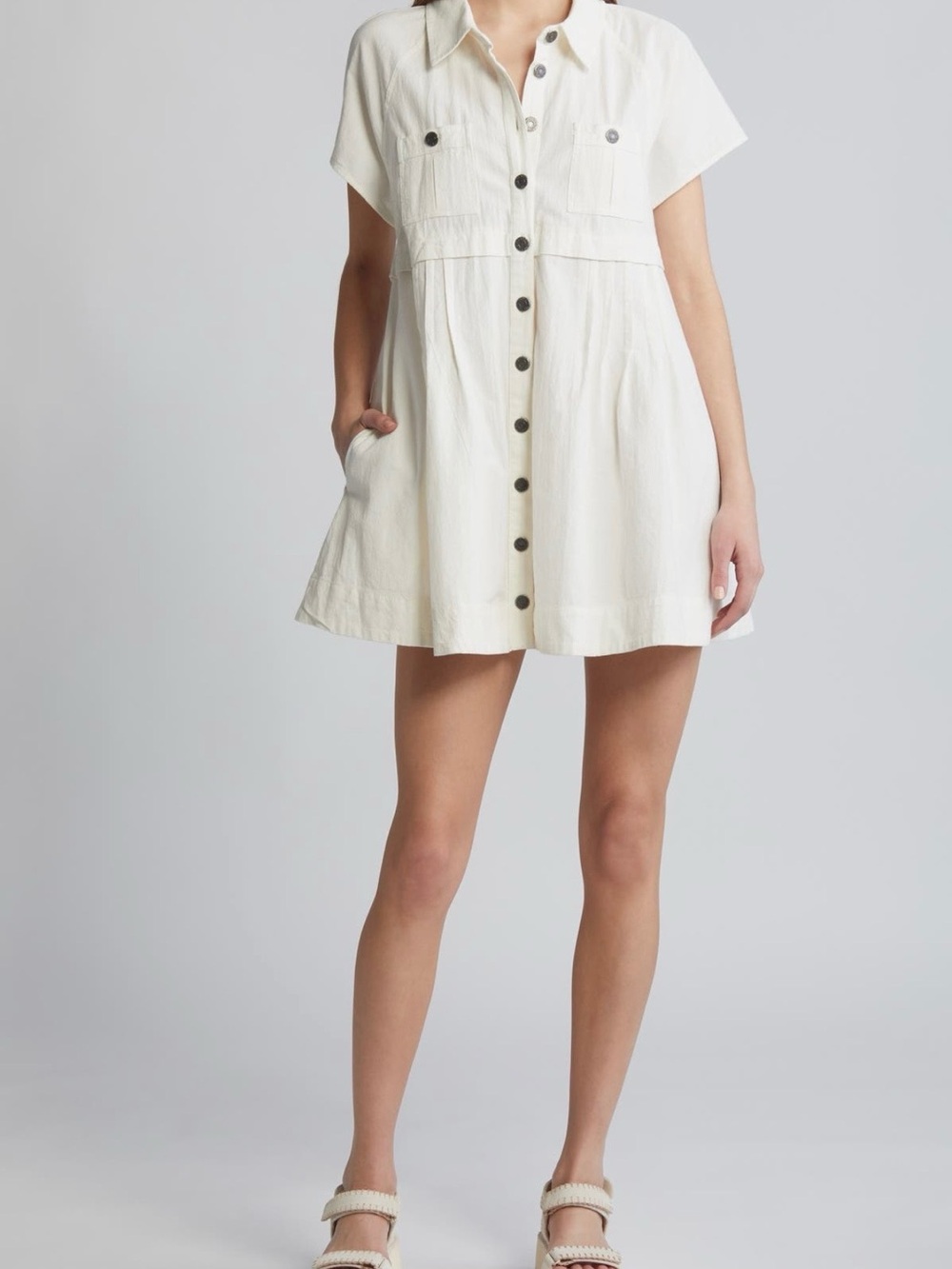 Free People Ronnie Poplin Mini Dress